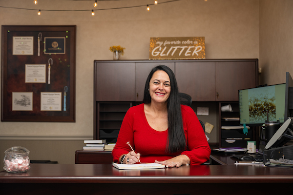 Jennifer Murphy in her office at Tennessee Tech.