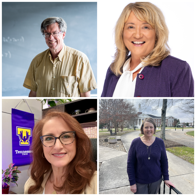 Clockwise from top left: Brian O' Connor, Kim Hanna, Tawnya Robinson-Moss, and Gina Padgett